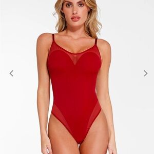 Elegant Red Bodysuit